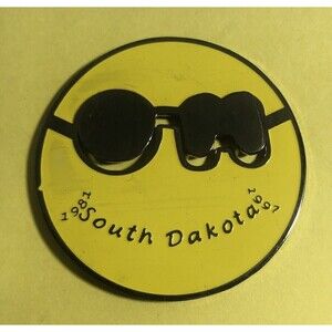 1981-1997 South Dakota OM Smiley Face , Odyssey of The Mind OM 2 piece Pin